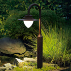 Minimalist Nordic Arc Arm LED Lawn Lamp Durable Outdoor Post Lighting