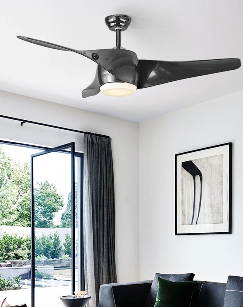 52 Downrod Ceiling Fans with Remote Control and LED Lights