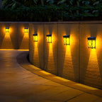 2PCS Waterproof LED RGB Intelligent Solar Wall Lights