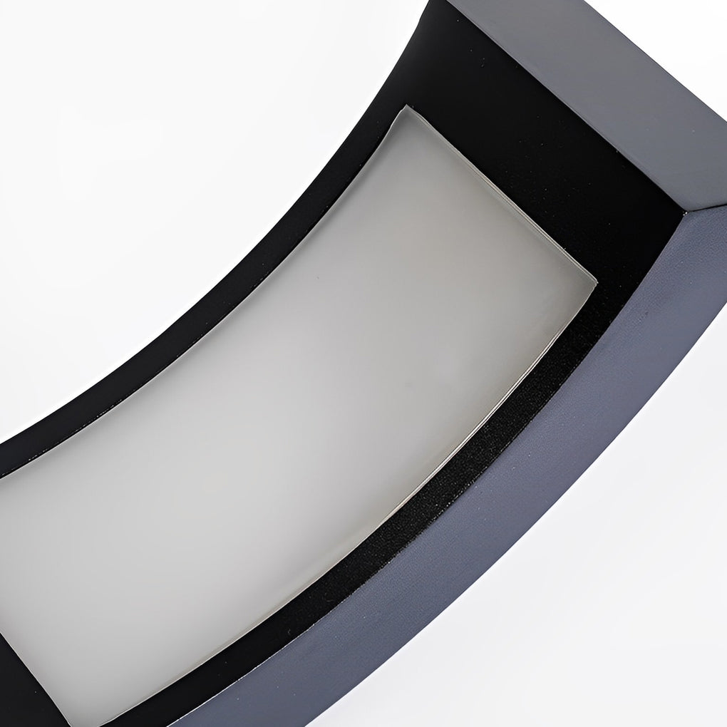 Curved LED Landscape Lighting Minimalist Black Outdoor Path Lighting