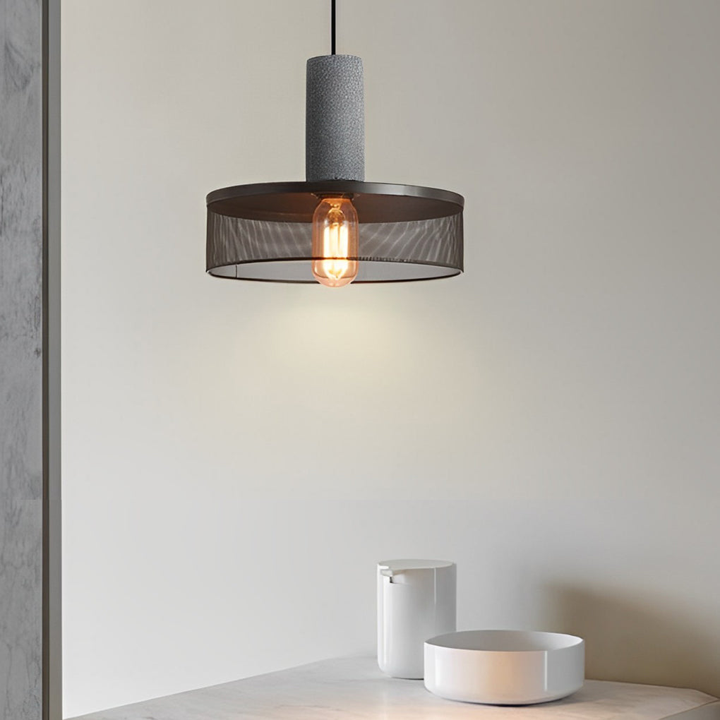 [Open-Box]Creative Metal Meshed Black Industrial Style Pendant Lights Chandelier