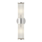 Modern Chrome/Gold Wall Sconce with Cylinder Clear Glass Shade