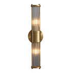 Modern Chrome/Gold Wall Sconce with Cylinder Clear Glass Shade