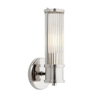 Modern Chrome/Gold Wall Sconce with Cylinder Clear Glass Shade