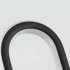 Sleek Black Oval Ring LED Solar Lights Modern Outdoor Minimalist Design