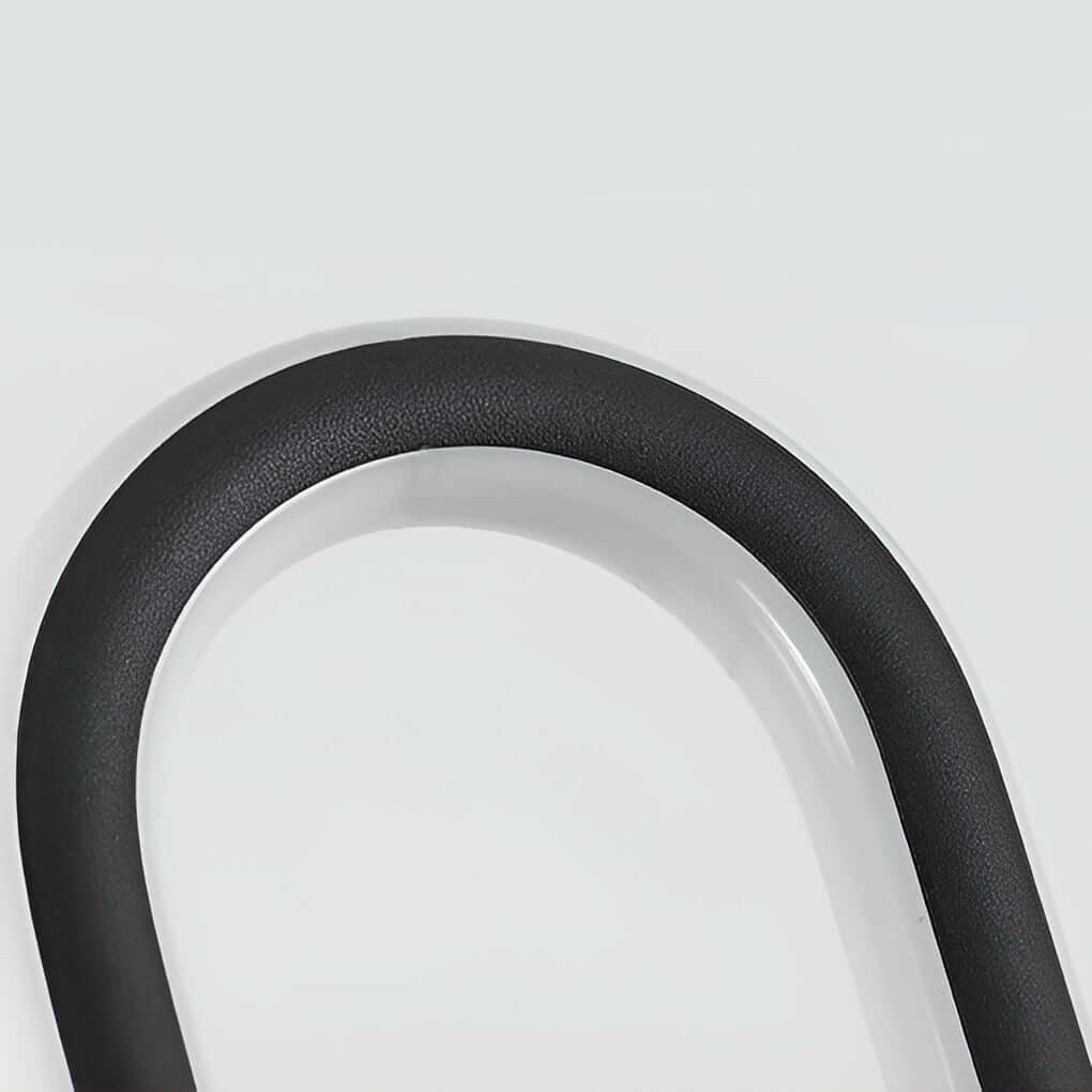 Sleek Black Oval Ring LED Solar Lights Modern Outdoor Minimalist Design