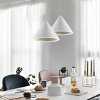 Cone Shaped Pendant Lights LED Macaron Color Ceiling Light