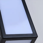 [Open-Box] Warm White Rectangle LED Waterproof Motion Sensor Black Modern Wall Sconce Lighting