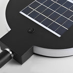 Modern Circular Black Solar LED Lawn Light