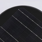 Contemporary Tapered Solar LED Pathway Light Black Cylindrical Outdoor Lighting