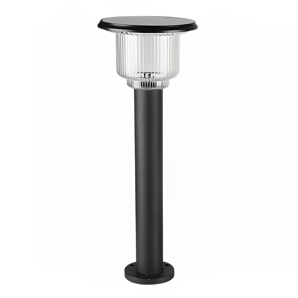Modern Matte Black Solar LED Adjustable Brightness Outdoor Pathway Lighting