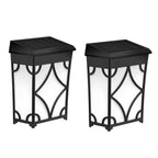 2PCS Waterproof LED RGB Intelligent Solar Wall Lights