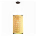 Farmhouse Round Bamboo Hanging Pendant Light Kitchen Lighting Dining Room Lighting Ceiling Light