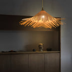 Caribbean Infused Bamboo Woven Pendant Light Burlywood Kitchen Lighting