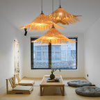 Caribbean Infused Bamboo Woven Pendant Light Burlywood Kitchen Lighting