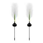 2PCS Hairy Reed LED Solar Lawn Lamps