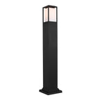 31.49 Inch High Black Aluminum Bollard Path Lights Elegant Square Outdoor Lighting