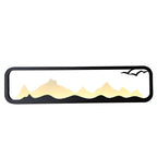 Rectangular Mountain Scenery LED Waterproof Black Outdoor Wall Lamp
