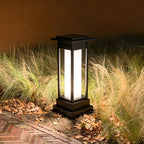 Black Bollard Light Outdoor Waterproof Garden Landscape Light