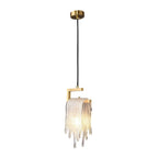 Creative Handmade Glass LED Button Switch Copper Modern Pendant Lights