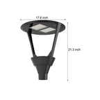 21-inch Black Post Top LED Light Fixture - No Included Lamp Post