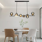 Strip Cone Glass Bubbles LED Iron Electroplating Nordic Chandelier