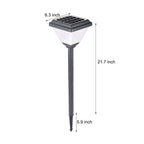 27.6-Inch H Modern Black LED Solar Pathway Post Light