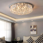 Round Crystal Flush Mount Light Luxury Modern Ceiling Light