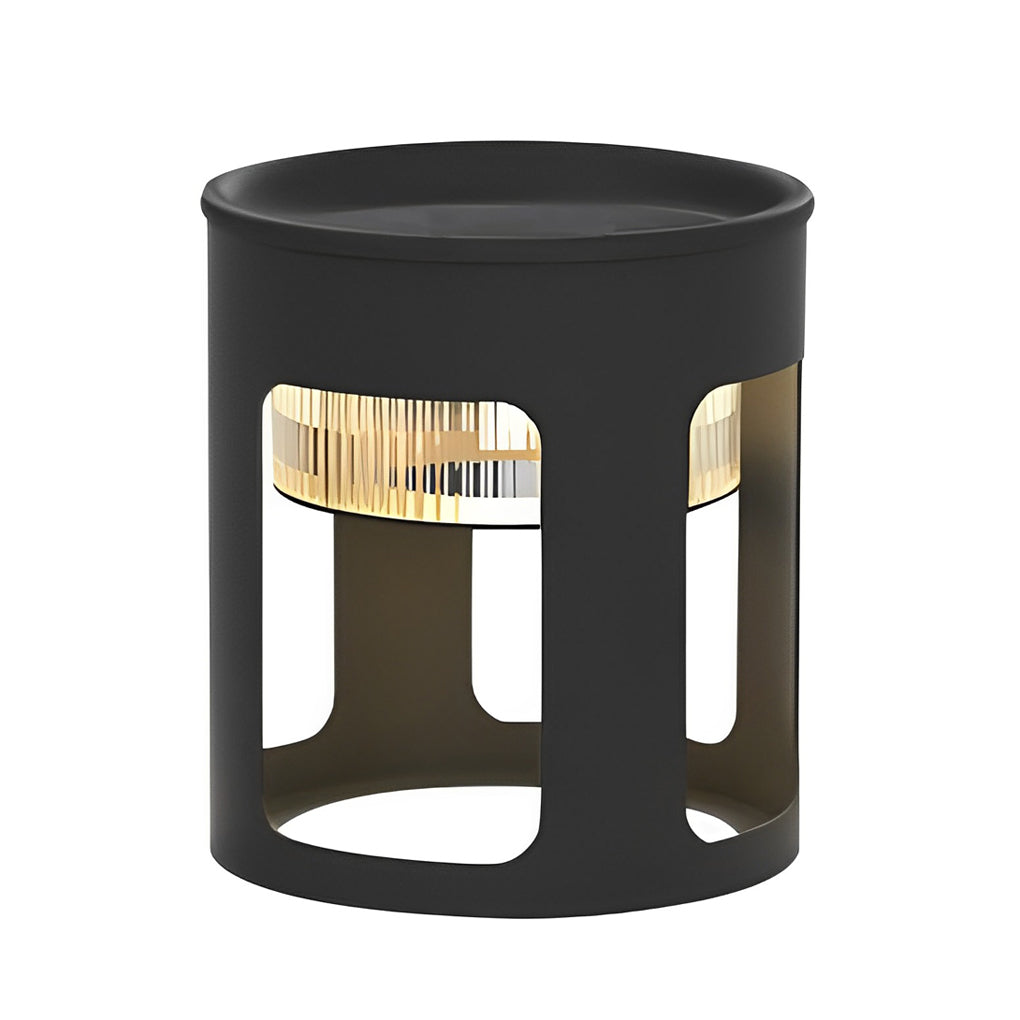 Round Table Lamp with Under-Table Lighting Solar-Powered LED Outdoor Light