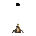 [Open-Box]Retro Creative Glass Electroplated Smoke Gray Industrial Pendant Lamp