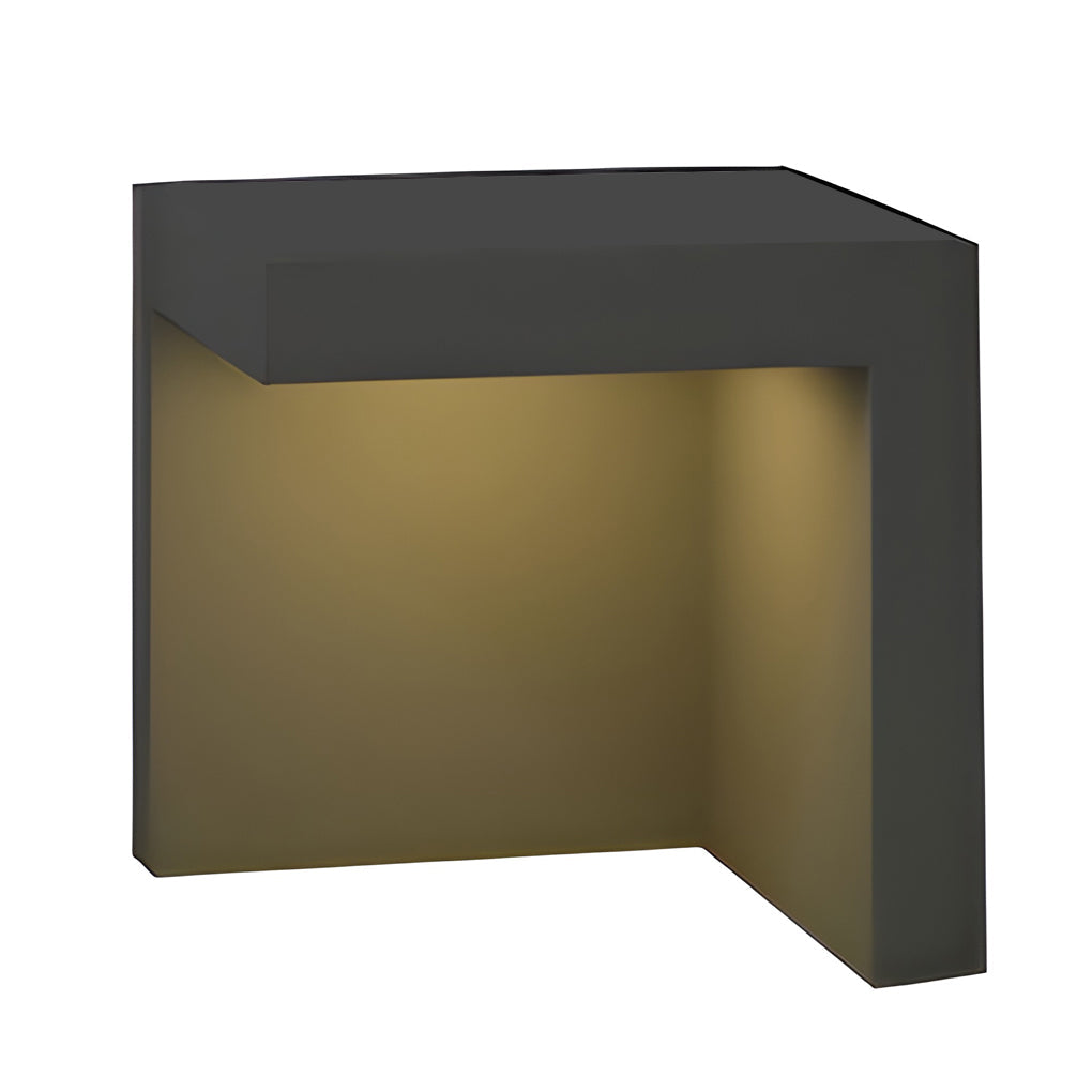 Half-Cut Rectangular Fixture Modern Outdoor Path Light in Gray, LED 4.5W, IP54 Waterproof