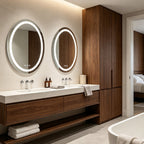 Bathroom Lighted Vanity Mirrors LED Oval Multifunctional Light