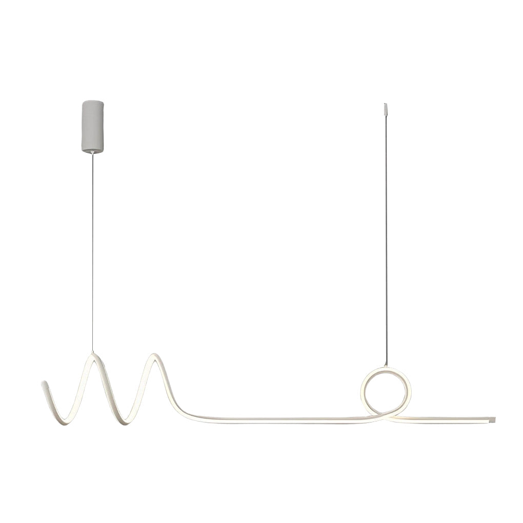 Minimalist Waves Circular Stepless Dimming LED Intelligent Chandeliers