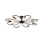 Simple Iron Flower Creative Nordic Bedroom Ceiling Lights Fixture