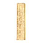 Modern Brass LED Wall Sconces Rectangle Wall Light in Ice Resin