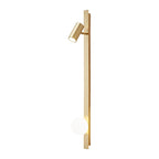 Black/Gold LED Linear Lights Three Step Dimming Wall Lamp with Adjustable Spotlight