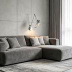 Nickel Swing Arm Sconce Industrial Adjustable LED Light