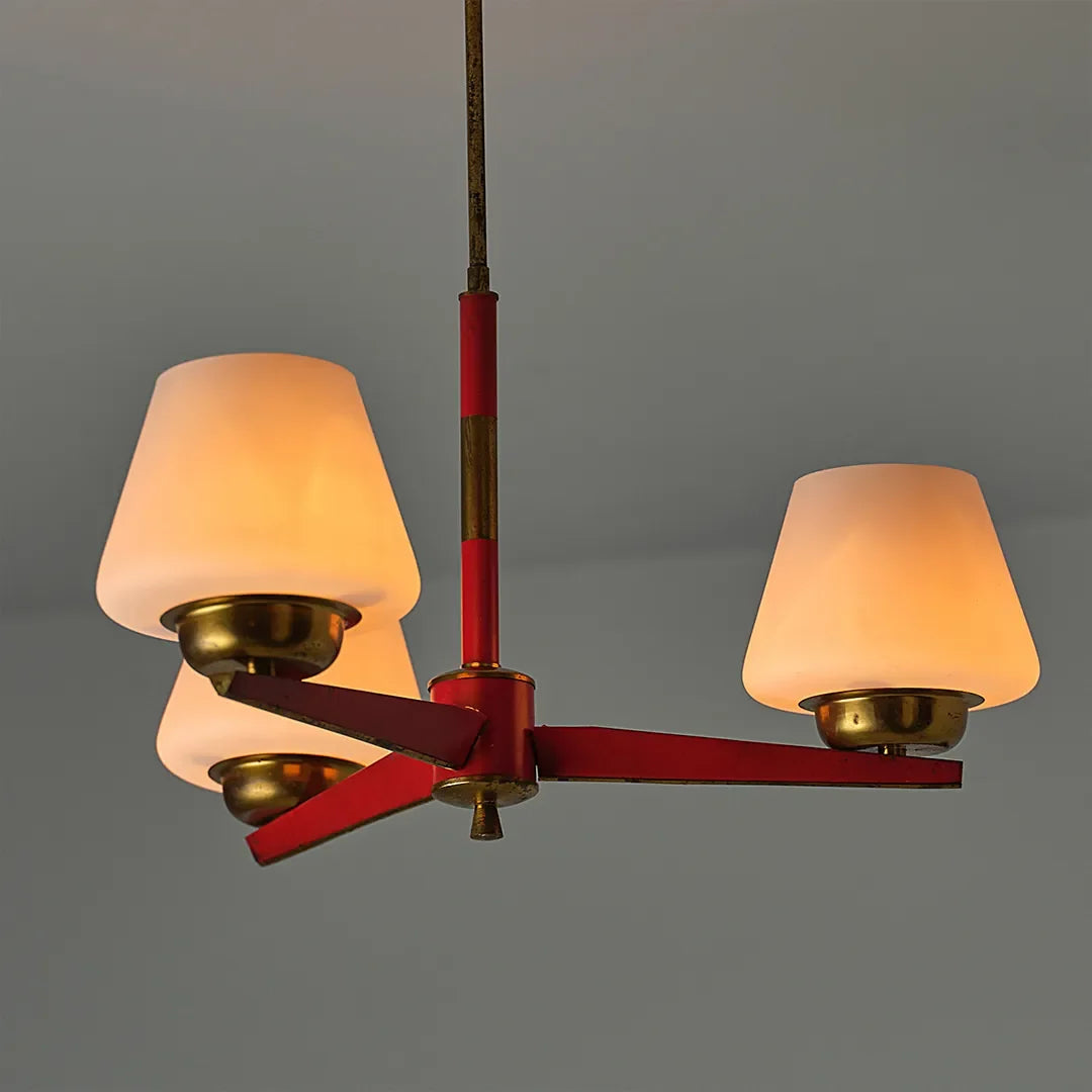 3 Light Chandeliers Vintage Style Glass Ceiling Light