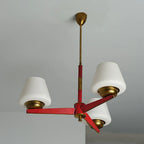 3 Light Chandeliers Vintage Style Glass Ceiling Light