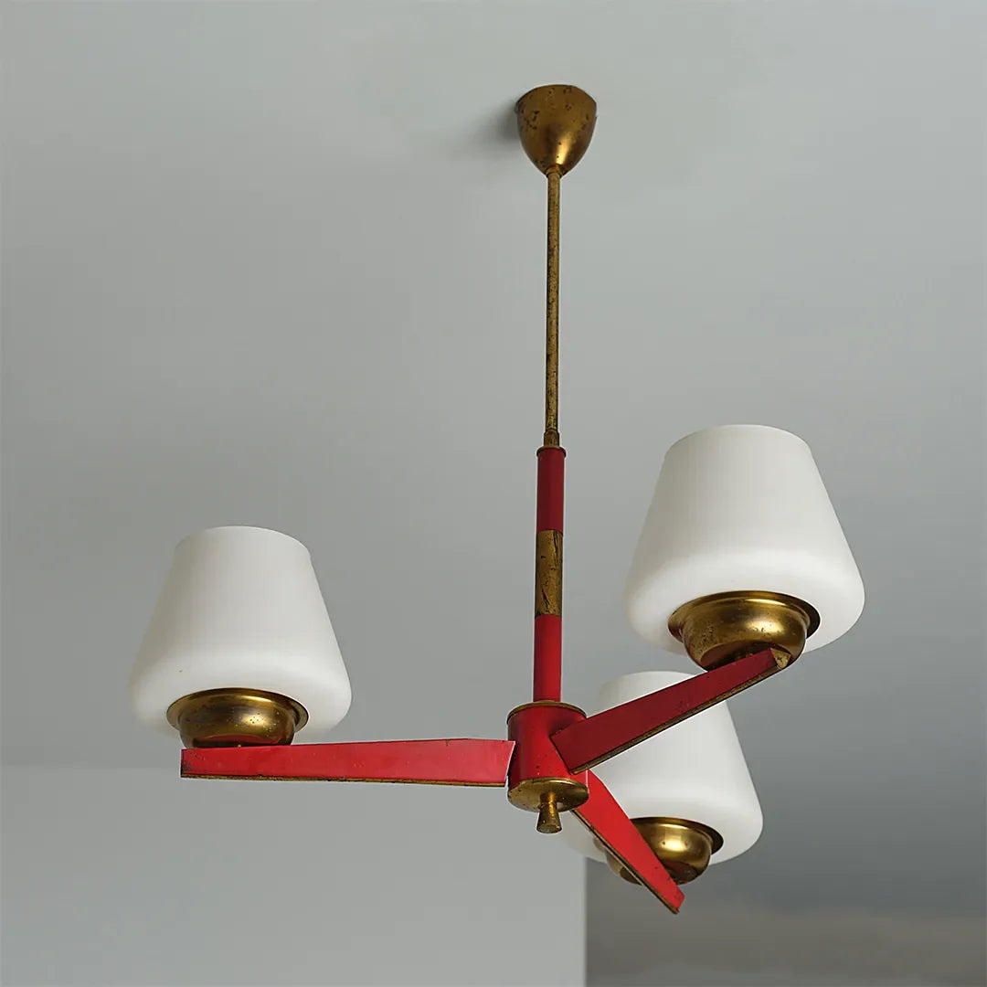 3 Light Chandeliers Vintage Style Glass Ceiling Light