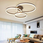 3-Ring Flush Mount Modern Large Decorated Metal Light