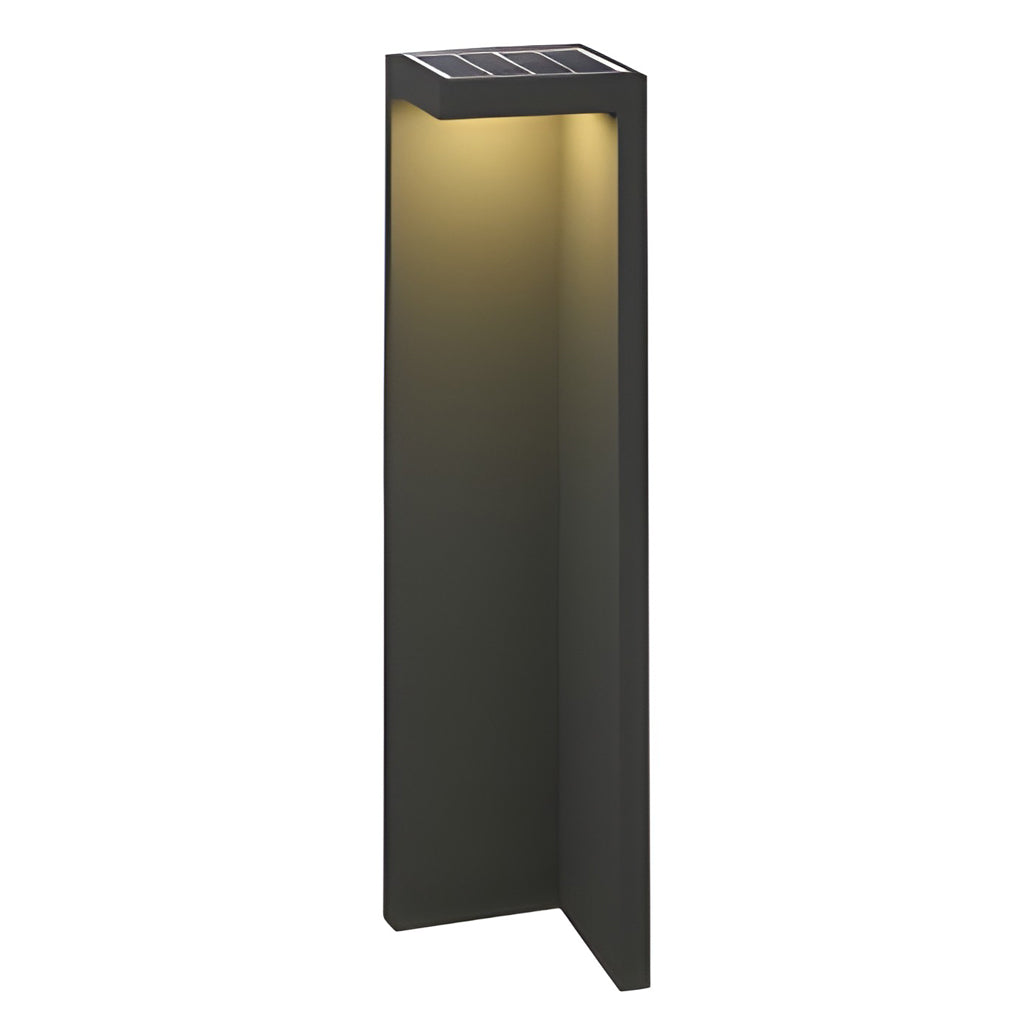 Half-Cut Rectangular Fixture Modern Outdoor Path Light in Gray, LED 4.5W, IP54 Waterproof