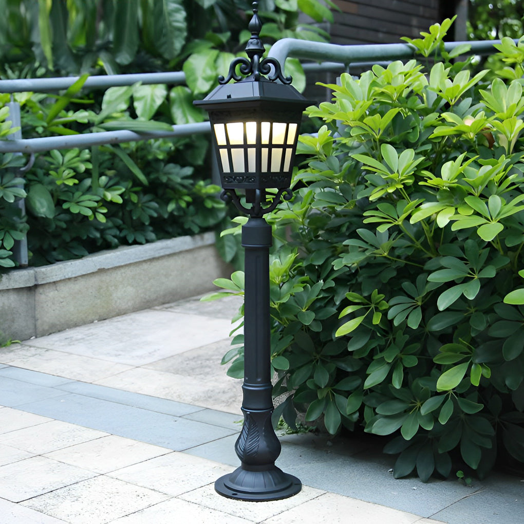 Outdoor European Style Aluminum Glass Post Lamp