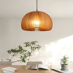 Creative Wood Pumpkin-Shaped Retro Nordic Chandelier Pendant Light