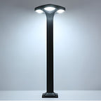 4-Light Square Waterproof LED Outdoor Path Lights - Solar & Hardwired Options