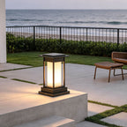 Black Bollard Light Outdoor Waterproof Garden Landscape Light