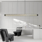 Circular Strip Copper Glass LED Stepless Dimming Nordic Chandelier