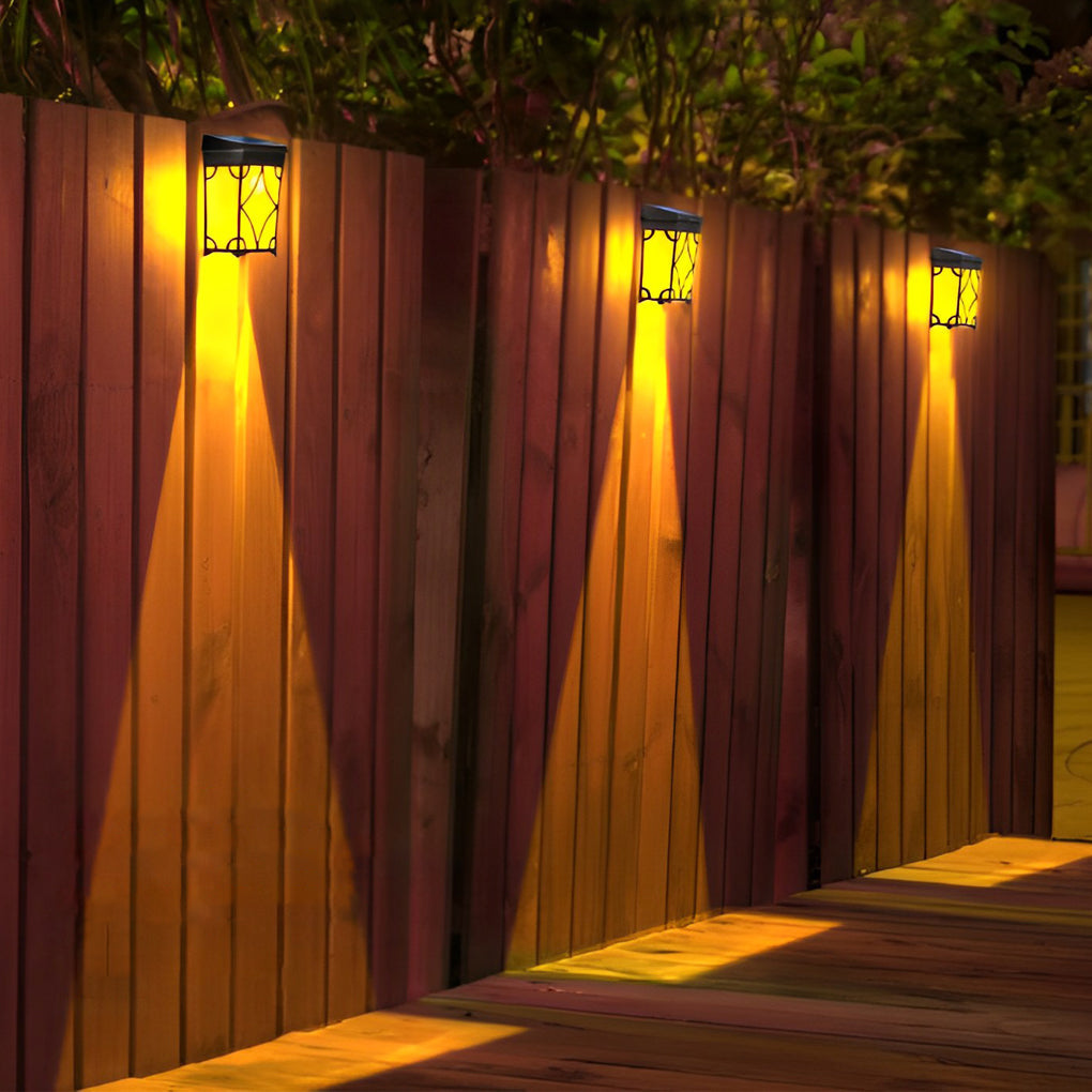 2PCS Waterproof LED RGB Intelligent Solar Wall Lights