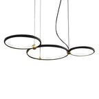 Circular Combination Creative Art Metal Black Post-Modern Chandelier