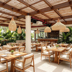Woven Light Pendants Wabi-Sabi Rattan Ceiling Light
